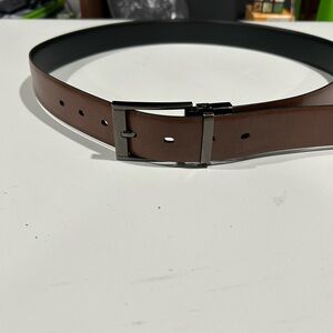 Perry Ellis Men’s Brown Leather Belt